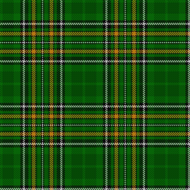 Tartan image: Ireland's National. Click on this image to see a more detailed version.
